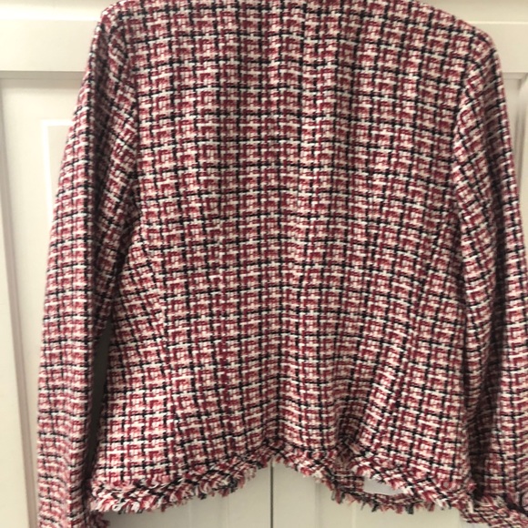 Sharp Dressy Cute Fun! Red, Black & white Jacket ♥️ like new! Medium - Picture 9 of 12